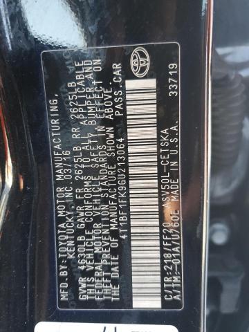 4T1BF1FK9GU213064 - 2016 TOYOTA CAMRY LE BLACK photo 12