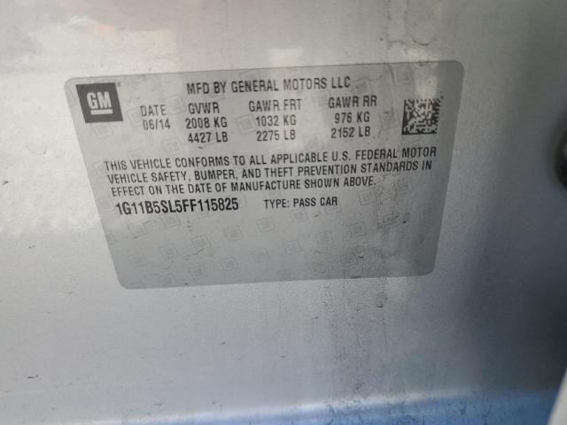 1G11B5SL5FF115825 - 2015 CHEVROLET MALIBU LS Gümüş foto 12