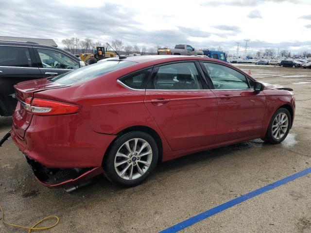 3FA6P0H77HR109533 - 2017 FORD FUSION SE BURGUNDY photo 3