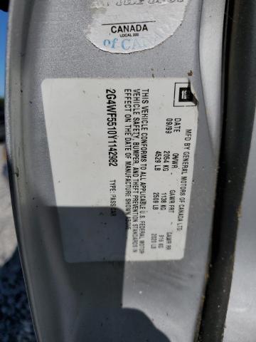 2G4WF5510Y1142982 - 2000 BUICK REGAL GS Сріблястий фото 12
