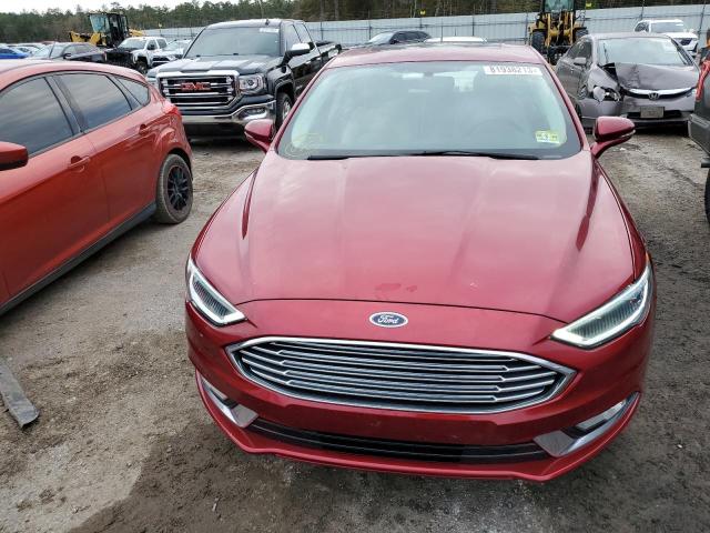 3FA6P0H9XHR137103 - 2017 FORD FUSION SE BURGUNDY photo 5