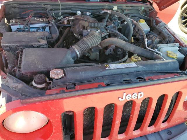 1J4FA24179L770739 - 2009 JEEP WRANGLER X RED photo 11