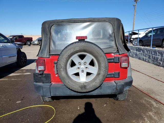 1J4FA24179L770739 - 2009 JEEP WRANGLER X RED photo 6