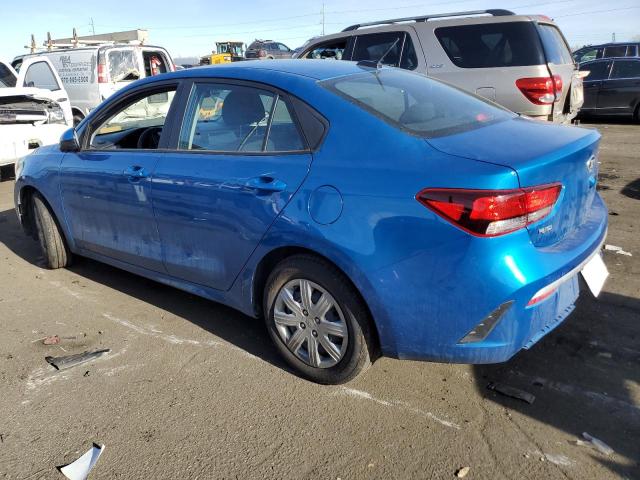 3KPA24AD2ME414322 - 2021 KIA RIO LX BLUE photo 2