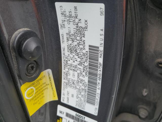 5TFLU4ENXEX087627 - 2014 TOYOTA TACOMA DOUBLE CAB ნაცრისფერი ფოტო 12