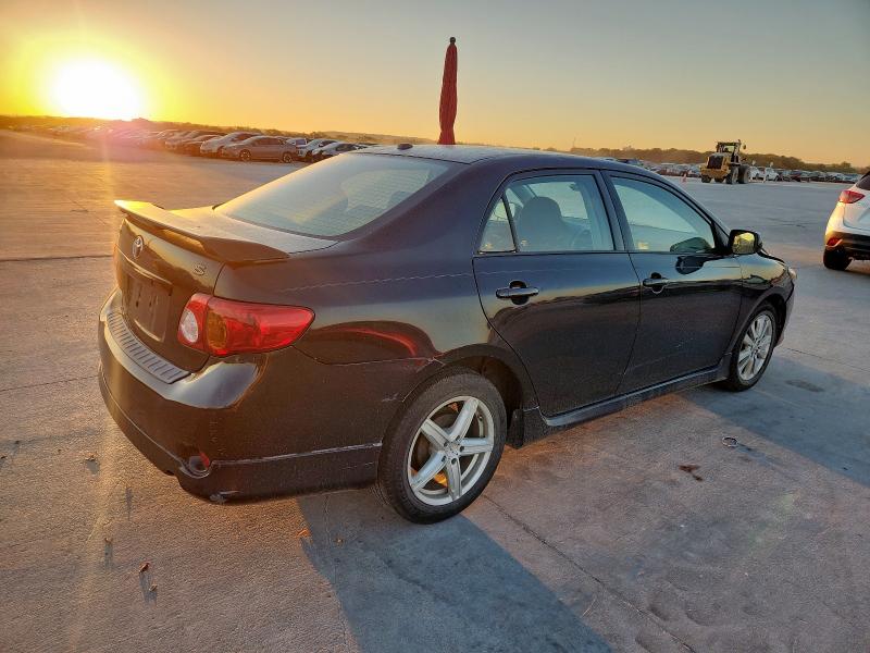 1NXBU40E09Z144620 - 2009 TOYOTA COROLLA BASE Schwarz Foto 3