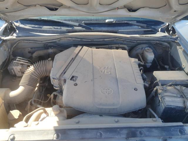 5TELU42N55Z124449 - 2005 TOYOTA TACOMA DOUBLE CAB Сріблястий фото 11