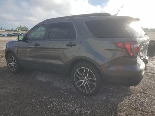 1FM5K8GT6JGB85089 - 2018 FORD EXPLORER SPORT Gris foto 2
