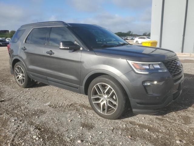 1FM5K8GT6JGB85089 - 2018 FORD EXPLORER SPORT Gris foto 4