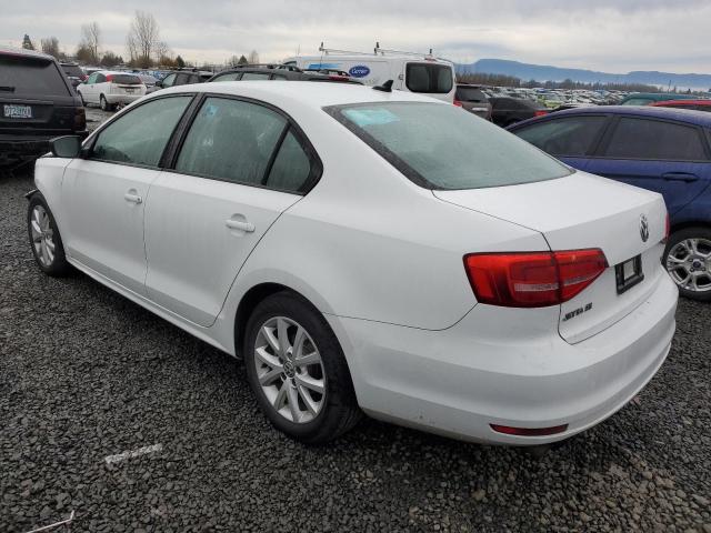 3VWD17AJ9FM299439 - 2015 VOLKSWAGEN JETTA SE WHITE photo 2