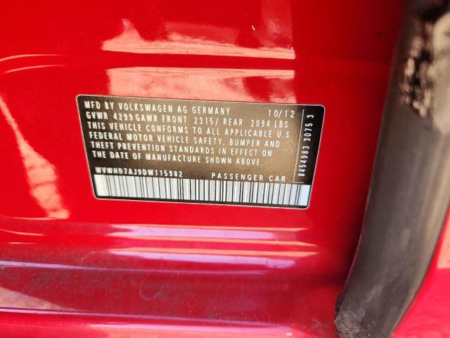 WVWHD7AJ9DW115982 - 2013 VOLKSWAGEN GTI RED photo 12