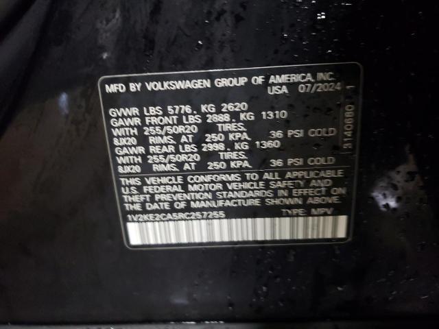 1V2KE2CA5RC257255 - 2024 VOLKSWAGEN ATLAS CROS SE BLACK photo 13