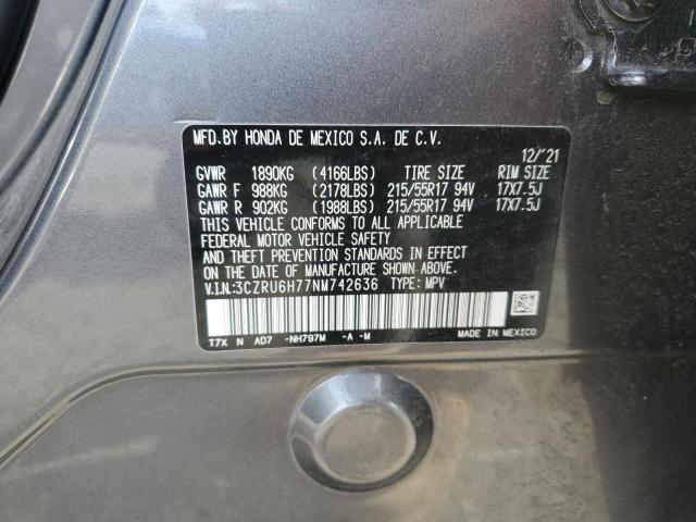 3CZRU6H77NM742636 - 2022 HONDA HR-V EXL Grau Foto 13