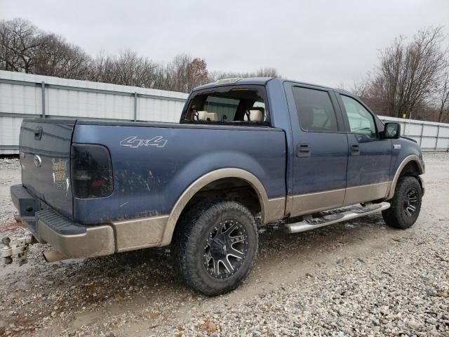 1FTPW14594KC05884 - 2004 FORD F150 SUPERCREW BLUE photo 3