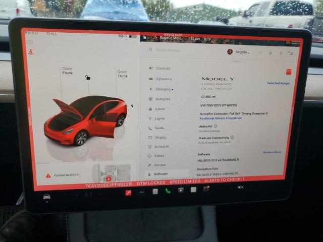 7SAYGDEE3PF692215 - 2023 TESLA MODEL Y Rouge photo 9