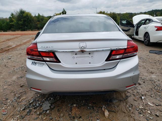 19XFB2F51DE232249 - 2013 HONDA CIVIC LX SILVER photo 6