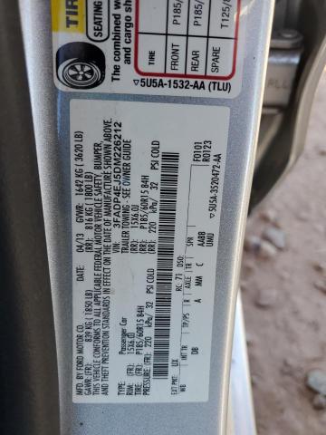 3FADP4EJ5DM226212 - 2013 FORD FIESTA SE SILVER photo 12