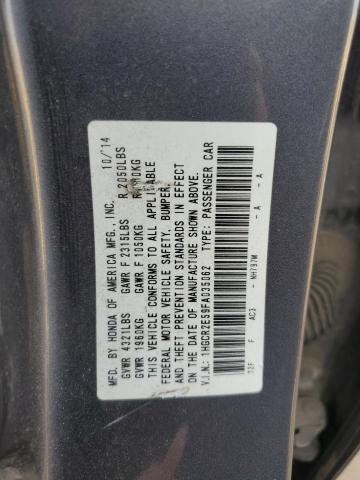 1HGCR2E59FA035062 - 2015 HONDA ACCORD SPORT ნაცრისფერი ფოტო 12