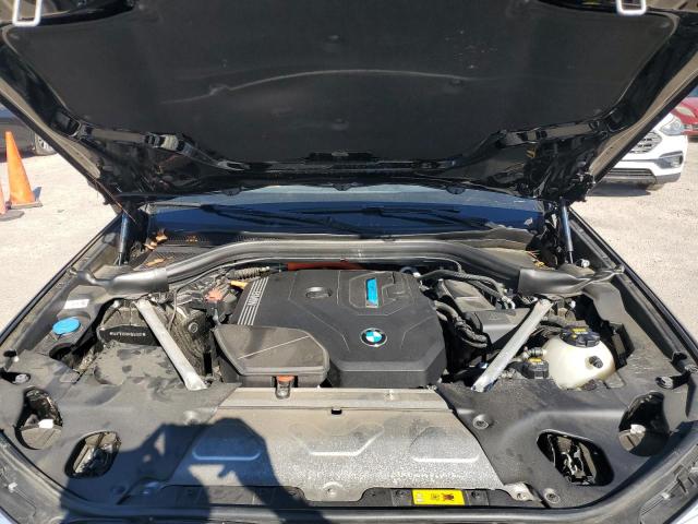 5UXTS1C00M9E48301 - 2021 BMW X3 XDRIVE30E BLACK photo 12