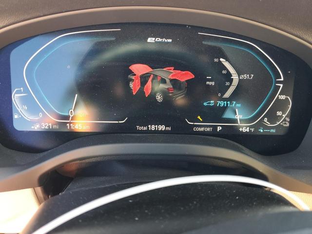 5UXTS1C00M9E48301 - 2021 BMW X3 XDRIVE30E BLACK photo 9