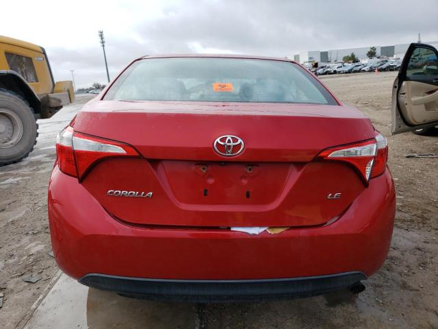 2T1BURHE3FC461094 - 2015 TOYOTA COROLLA L RED photo 6