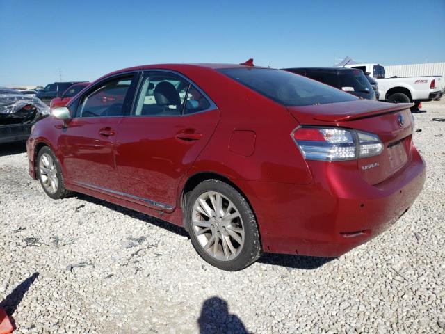 JTHBB1BA6A2023348 - 2010 LEXUS HS 250H RED photo 2