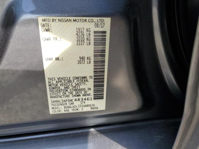 1N4AL3AP3HC483461 - 2017 NISSAN ALTIMA 2.5 GRAY photo 12