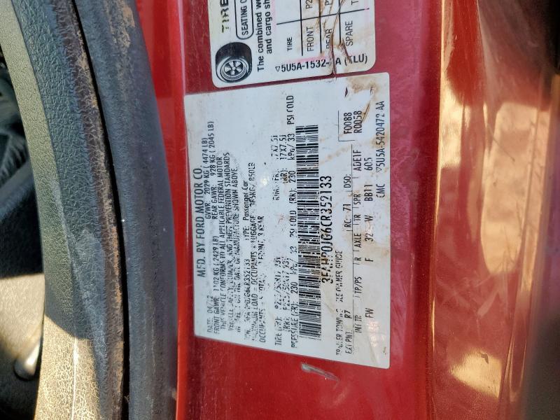 3FAHP0JG6CR352133 - 2012 FORD FUSION SEL Qırmızı foto 12