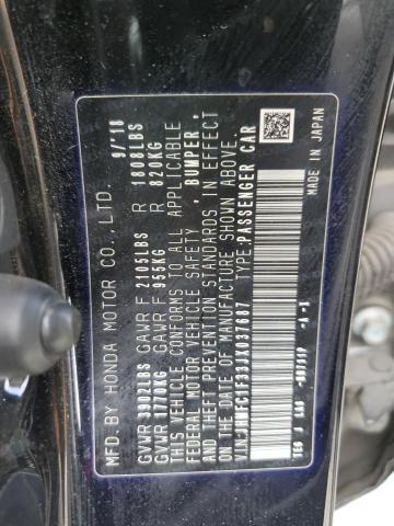 JHMFC1F33JX037687 - 2018 HONDA CIVIC EX BLACK photo 12