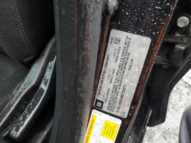 KL8CD6SA3MC722375 - 2021 CHEVROLET SPARK 1LT BLACK photo 12