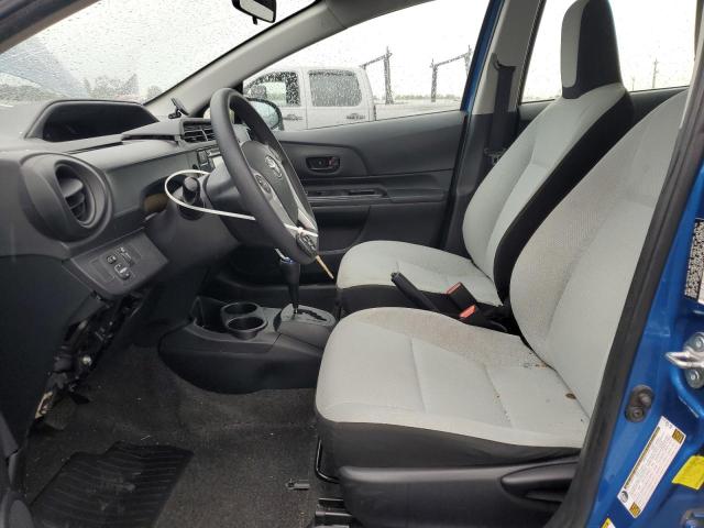 JTDKDTB39F1113079 - 2015 TOYOTA PRIUS C BLUE photo 7