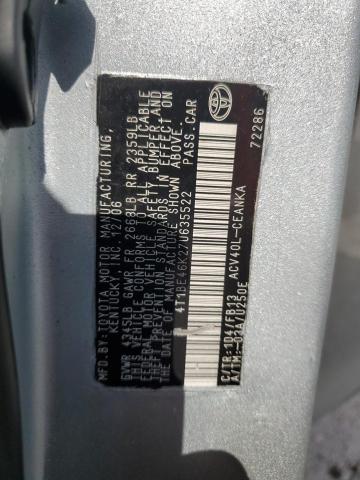 4T1BE46K27U635522 - 2007 TOYOTA CAMRY CE 银色 照片 12