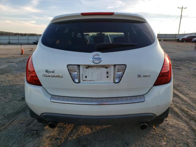 JN8AZ08W27W604227 - 2007 NISSAN MURANO SL WHITE photo 6