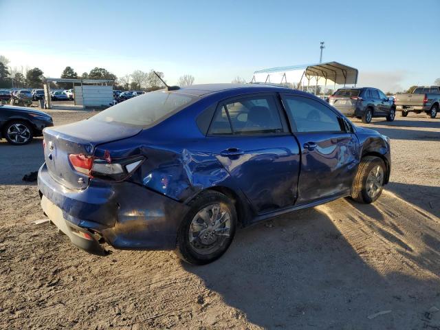 3KPA24AD1LE346903 - 2020 KIA RIO LX BLUE photo 3