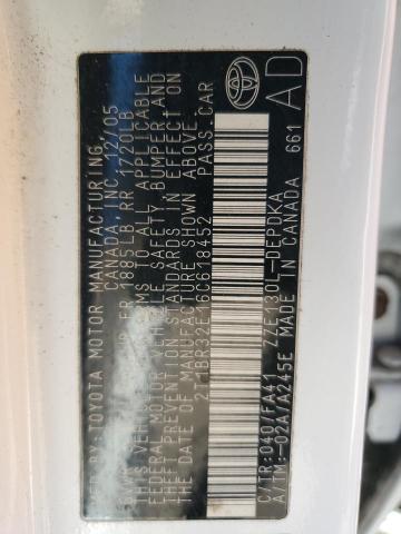 2T1BR32E16C618452 - 2006 TOYOTA COROLLA CE 白色 照片 12