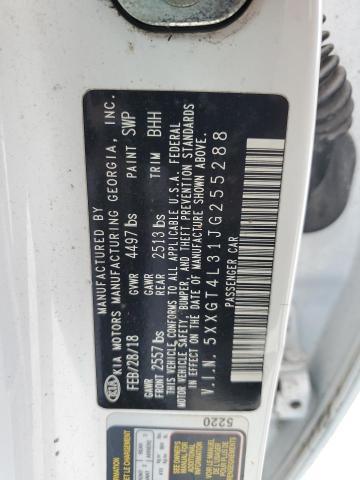 5XXGT4L31JG255288 - 2018 KIA OPTIMA LX 白色 照片 13