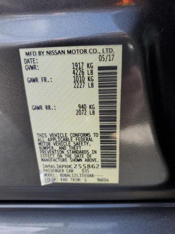 1N4AL3APXHC255862 - 2017 NISSAN ALTIMA 2.5 GRAY photo 12