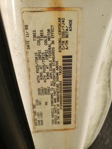 4TASM92NXYZ606984 - 2000 TOYOTA TACOMA XTRACAB PRERUNNER 白色 照片 12