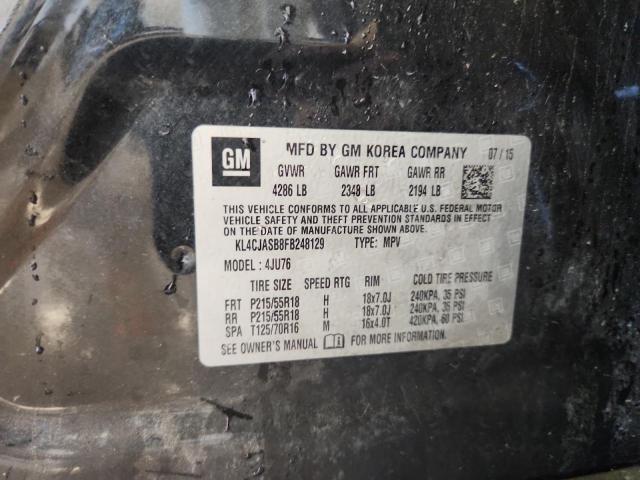 KL4CJASB8FB248129 - 2015 BUICK ENCORE 黑色 照片 13