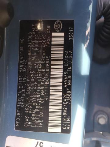 4T1T11BK7PU076845 - 2023 TOYOTA CAMRY SE NIGHT SHADE BLUE photo 12
