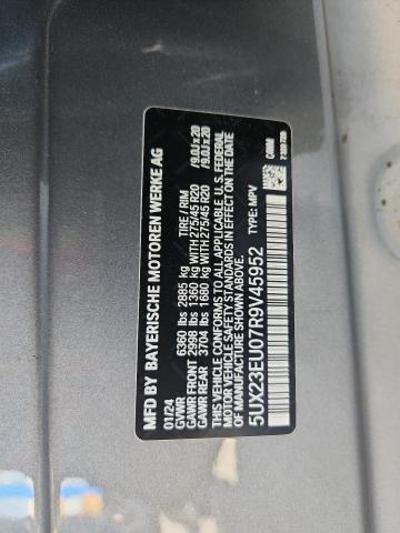5UX23EU07R9V45952 - 2024 BMW X5 XDRIVE40I GRAY photo 14