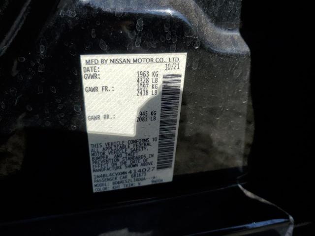 1N4BL4CVXMN414027 - 2021 NISSAN ALTIMA SR 黑色 照片 12