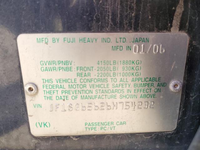 JF1SG65626H754232 - 2006 SUBARU FORESTER 2.5X PREMIUM BLUE photo 13
