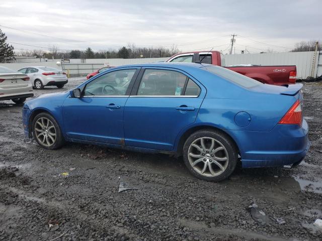 3FAHP0HA4BR289548 - 2011 FORD FUSION SE BLUE photo 2