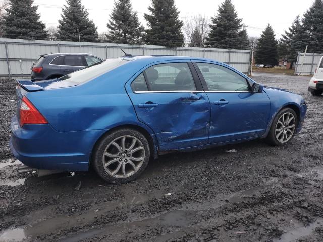 3FAHP0HA4BR289548 - 2011 FORD FUSION SE BLUE photo 3