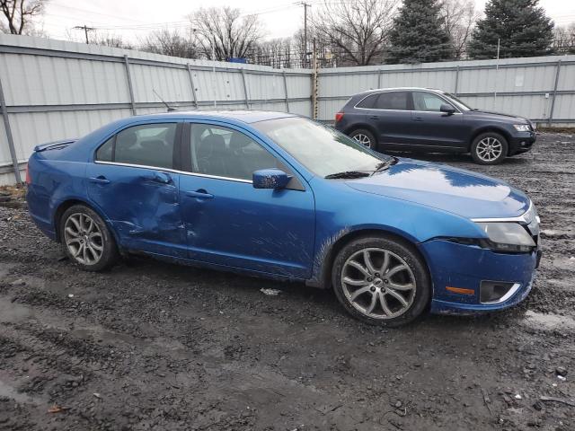 3FAHP0HA4BR289548 - 2011 FORD FUSION SE BLUE photo 4