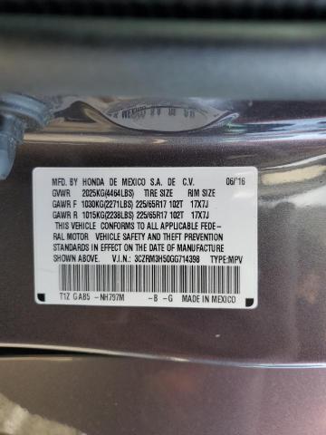 3CZRM3H50GG714398 - 2016 HONDA CR-V EX GRAY photo 13