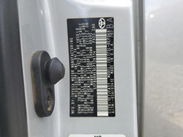 5YFBURHE9EP126114 - 2014 TOYOTA COROLLA L SILVER photo 12