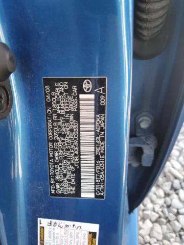 JTDBL40E49J023307 - 2009 TOYOTA COROLLA BASE 蓝色 照片 12