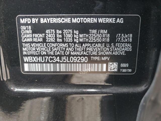 WBXHU7C34J5L09290 - 2018 BMW X1 SDRIVE28I BLACK photo 13